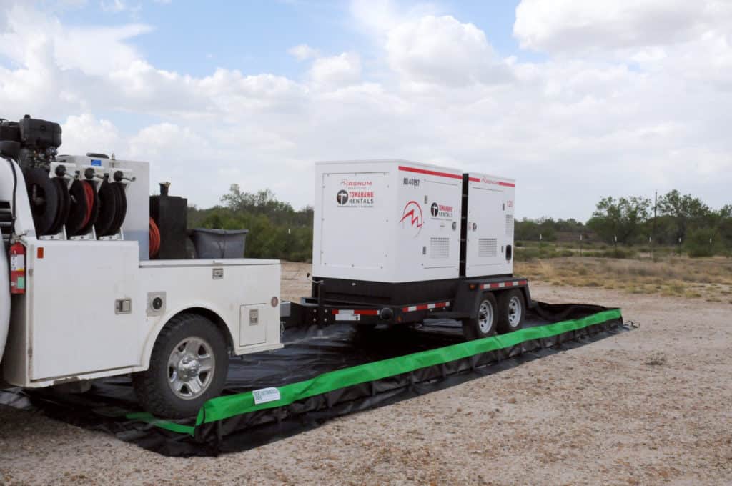 Vehicle equipment containment berms