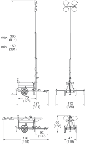 Light Tower dimensions