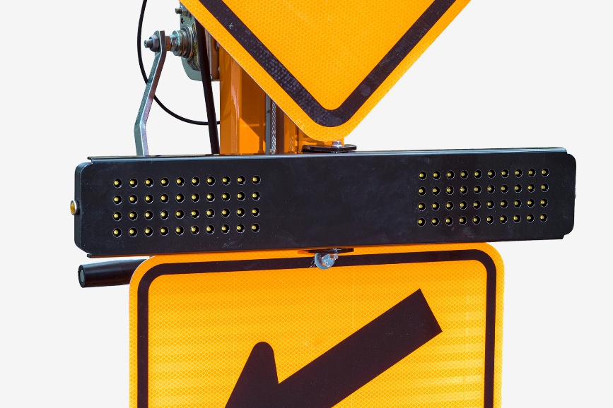 Close-up of Horizon Signal rectangular rapid flashing beacon lights